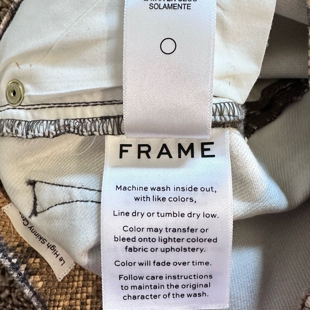Frame Python Print Coated Denim - Picture 7 of 7